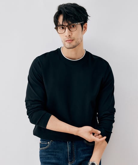 long round neck t-shirt /3color　SH2673