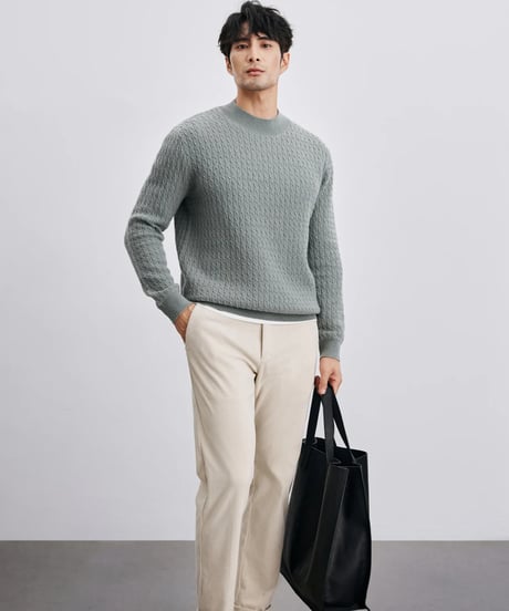 wool cashmere high neck sweater　SH2406