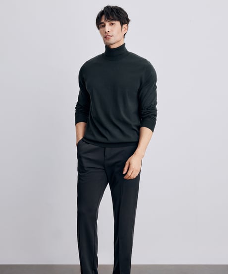 sweater turtleneck washable wool business /7color　SH2598