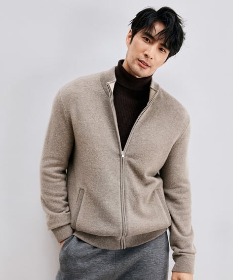 knit cardigan jacket cashmere /2color　SH2603
