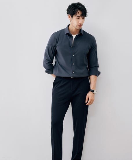 high stretch cotton shirt /2color　SH2668