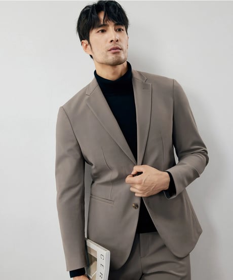 stretch slim single jacket /2color　SH2238