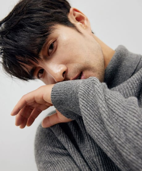 yak slim high neck sweater /2color　SH2214
