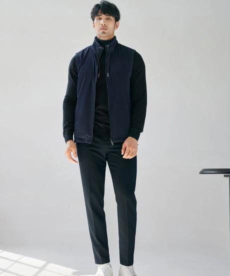 reversible stand collar vest jacket /3color　SH2261