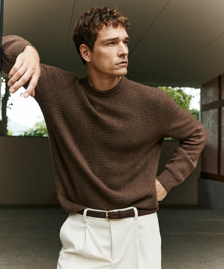sweater cashmere shirt round neck /2color　SH2576