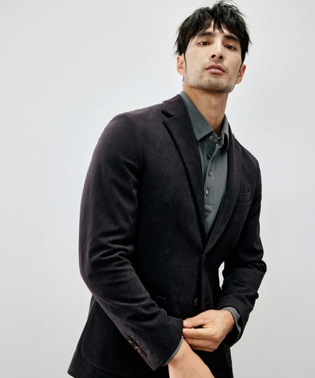 corduroy slim casual jacket /2color　SH2271