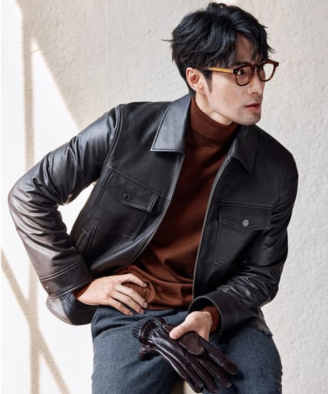 leather jacket sheepskin 100%　SH2330