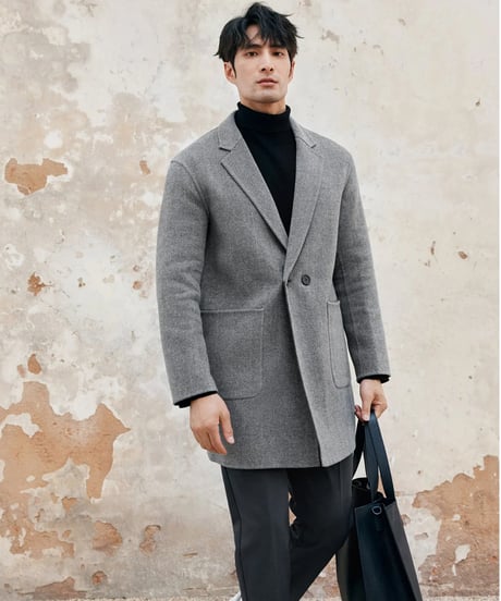 wool stand collar coat　SH2380