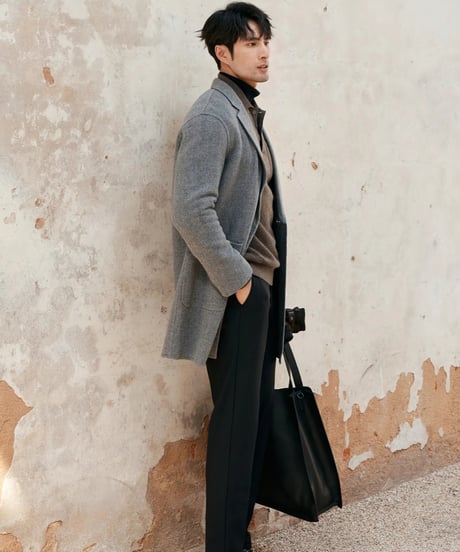 wool stand collar coat　SH2380