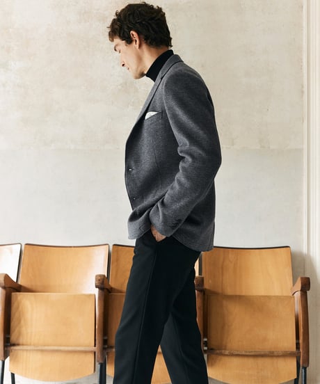 casual blazer knit wool business　SH2567