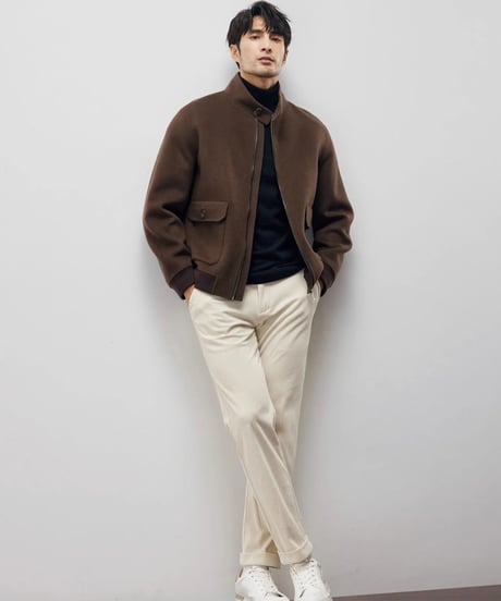 wool stand collar jacket /2color　SH2218