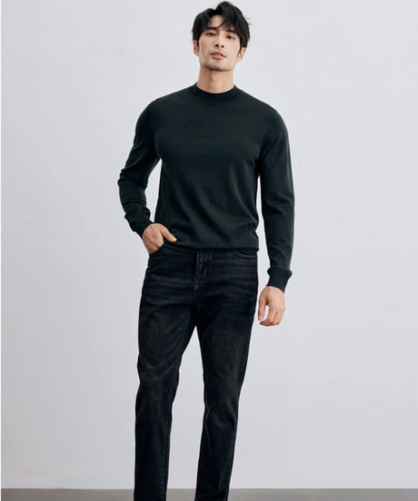 black gray wash stretch jeans　SH2312