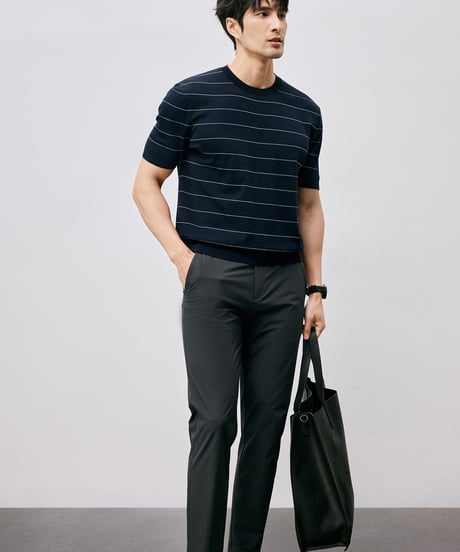 round neck knit short sleeve t-shirt /2color　SH2495