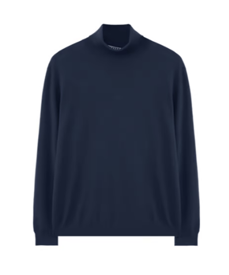 sweater turtleneck washable wool business /7color　SH2598