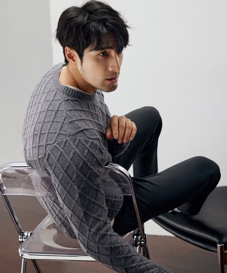 wool round neck sweater /2color　SH2211