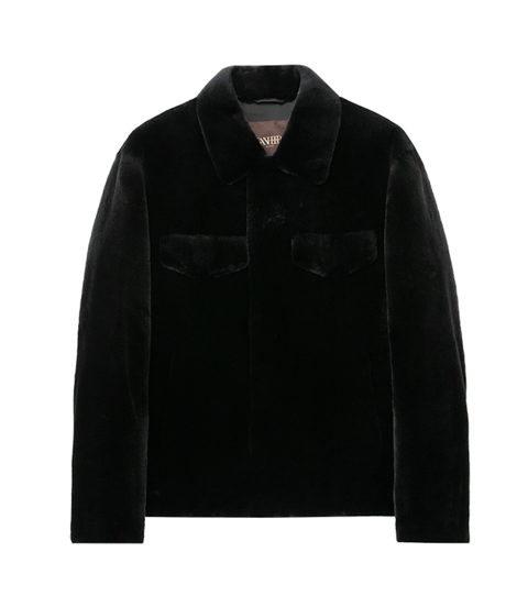 zipper fur jacket camel　SH2558