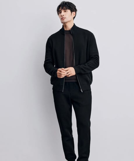 wool stand collar knit jacket /2color　SH2343