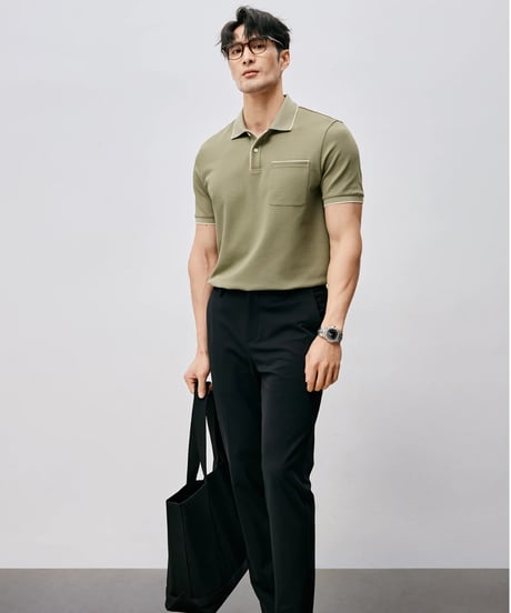 mulberry silk polo shirt /2color　SH2473