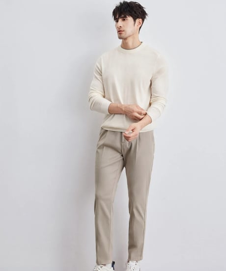 cotton single pleat casual pants　SH2299
