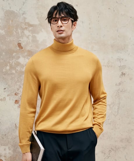wool turtleneck sweater 100％ /4color　SH2347