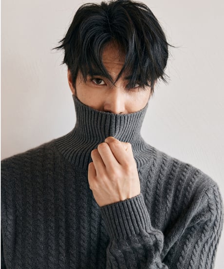 sweater turtleneck cashmere shirt /2color　SH2683