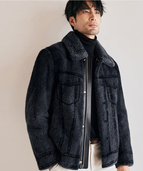 fur jacket silk　SH2697