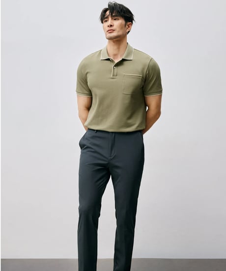 mulberry silk polo shirt /2color　SH2473