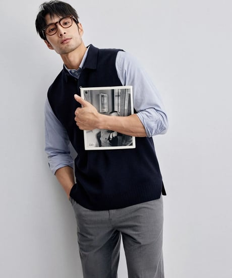 wool knit vest /2color　SH2131