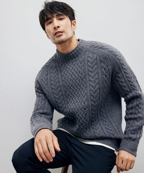 wool high neck sweater /2color　SH2195