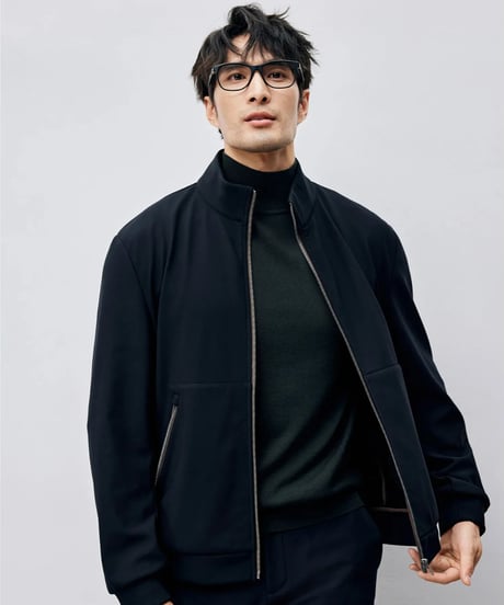 velvet stand-up collar zip-up jacket　SH2438