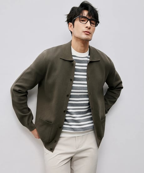 cotton knit cardigan jacket /2color　SH2463
