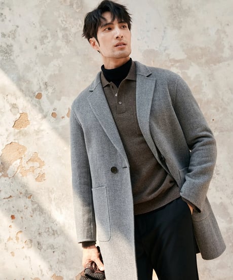 wool stand collar coat　SH2380