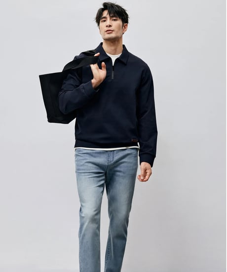 stretch lapel sweatshirt　SH2456