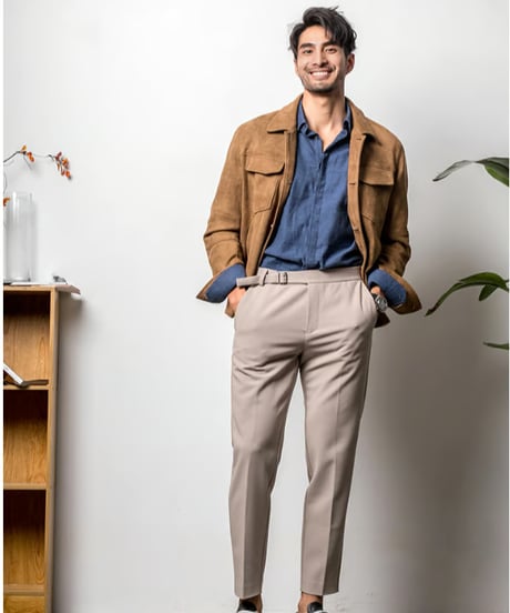 suede casual jacket /2color　SH2423