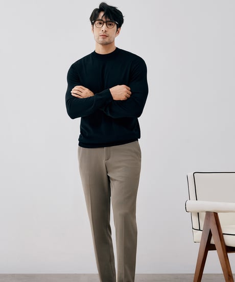 half turtleneck sweater wool 100% /7color　SH2675