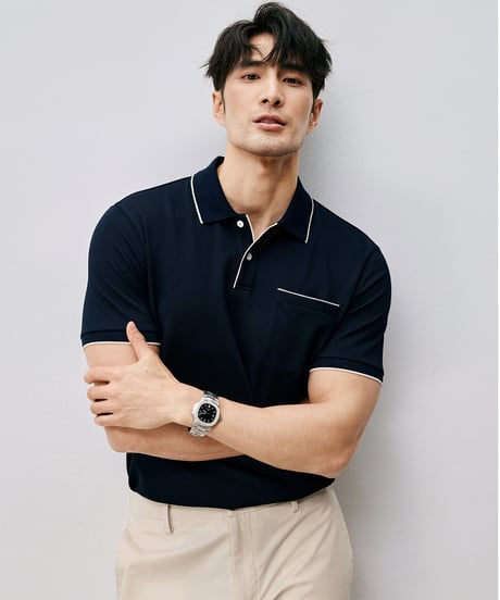mulberry silk polo shirt /2color　SH2473
