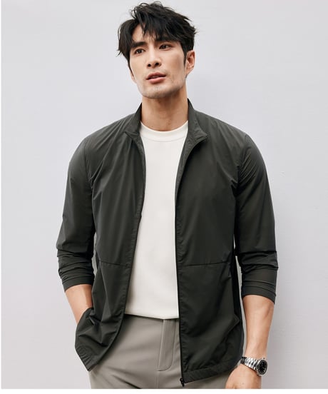 stand collar uv jacket /2color　SH2505