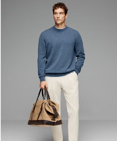 crew neck sweater cashmere 100% /2color　SH2623