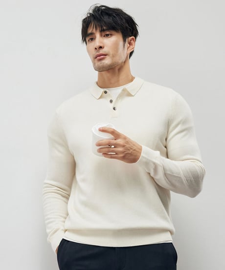 cashmere sweater in original color /2color　SH2215