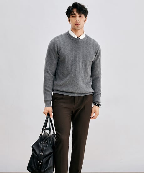 crew neck sweater wool /2color　SH2640