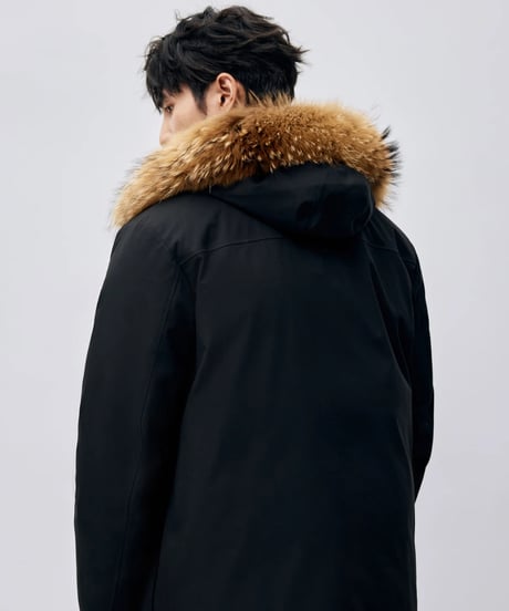 white goose hooded down jacket /2color　SH2433