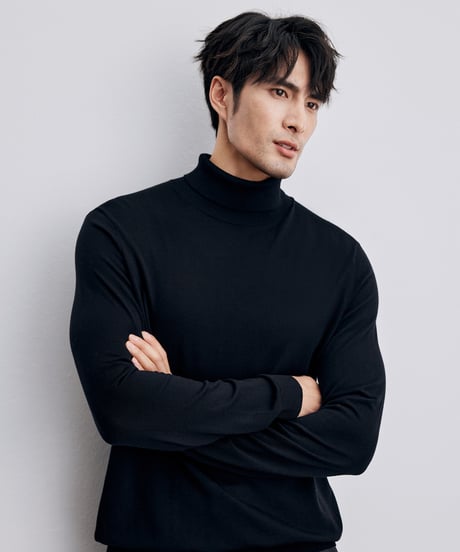 sweater turtleneck washable wool business /7color　SH2598