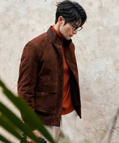 suede leather jacket lamb leather 100%　SH2394