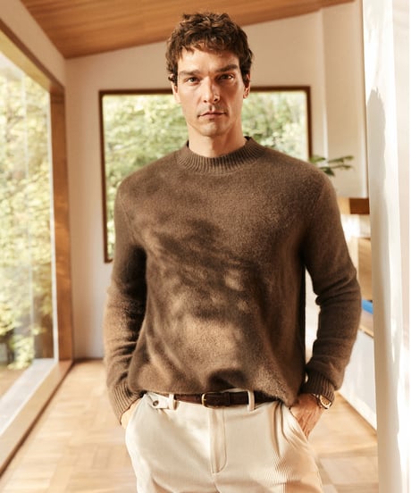 half turtleneck sweater cashmere 80% /2color　SH2570