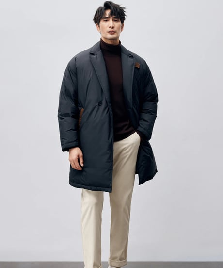 white goose long down jacket　SH2409