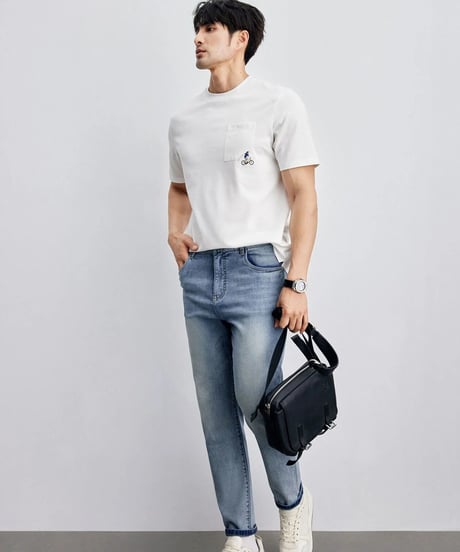stretch blue wash denim　SH2045