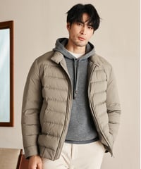 white goose down jacket with stand-up collar　SH2615