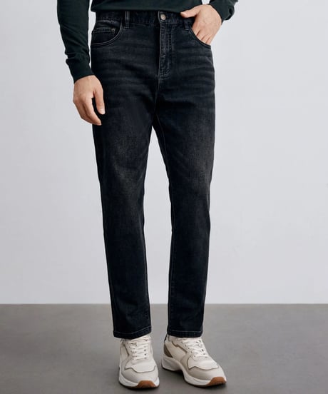 black gray wash stretch jeans　SH2312