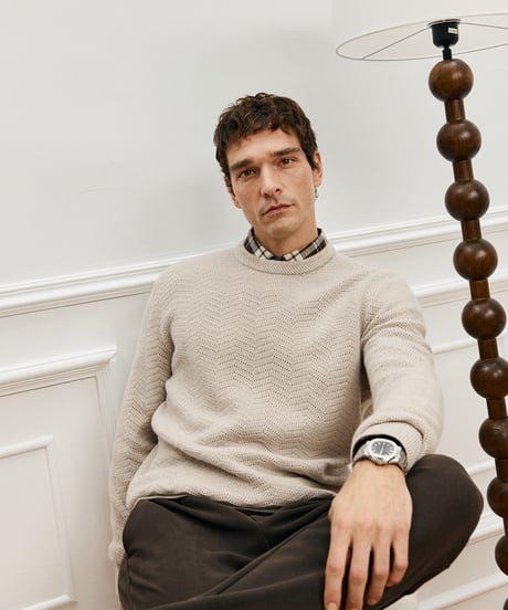 sweater cashmere shirt round neck /2color　SH2576