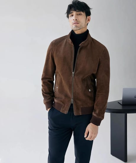 Harrington jacket sheepskin leather /2color　SH2254